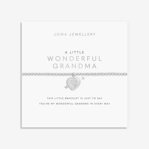 A Little 'Wonderful Grandma' Bracelet In Silver Plating  By Joma Jewellery