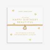 A Little 'Happy Birthday Beautiful' Bracelet In Gold Plating By Joma Jewellery