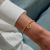 A Little 'Forever Thankful You're My Friend' Bracelet In Gold Plating  By Joma Jewellery