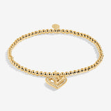 A Little 'Forever Thankful You're My Friend' Bracelet In Gold Plating  By Joma Jewellery