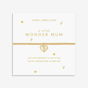 A Little 'Wonder Mum' Bracelet In Gold Plating  By Joma Jewellery