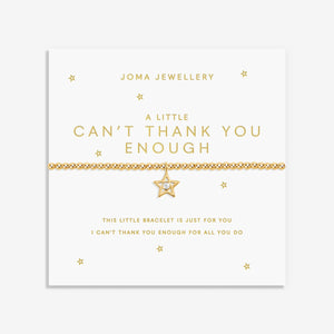 A Little 'Can't Thank You Enough' Bracelet In Gold Plating By Joma Jewellery