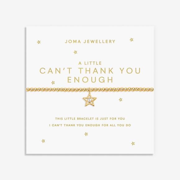 A Little 'Can't Thank You Enough' Bracelet In Gold Plating By Joma Jewellery
