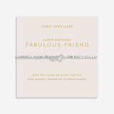 Joma Jewellery Forever Yours 'Happy Birthday Fabulous Friend' Bracelet In Silver Plating