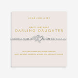 Joma Jewellery Forever Yours 'Happy Birthday Darling Daughter' Bracelet In Silver Plating