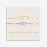 Joma Jewellery Forever Yours 'Happy Birthday Wonderful Grandma' Bracelet In Silver Plating