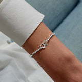 Joma Jewellery Forever Yours 'You Make My Heart Smile' Bracelet In Silver Plating