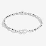 Joma Jewellery Forever Yours 'You Make My Heart Smile' Bracelet In Silver Plating