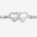 Joma Jewellery Forever Yours 'You Make My Heart Smile' Bracelet In Silver Plating