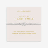 Joma Jewellery Forever Yours 'You Make My Heart Smile' Bracelet In Silver Plating