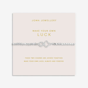 Joma Jewellery Forever Yours 'Make Your Own Luck' Bracelet In Silver Plating