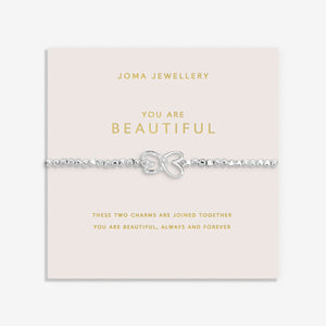 Joma Jewellery Forever Yours 'You Are Beautiful' Bracelet In Silver Plating