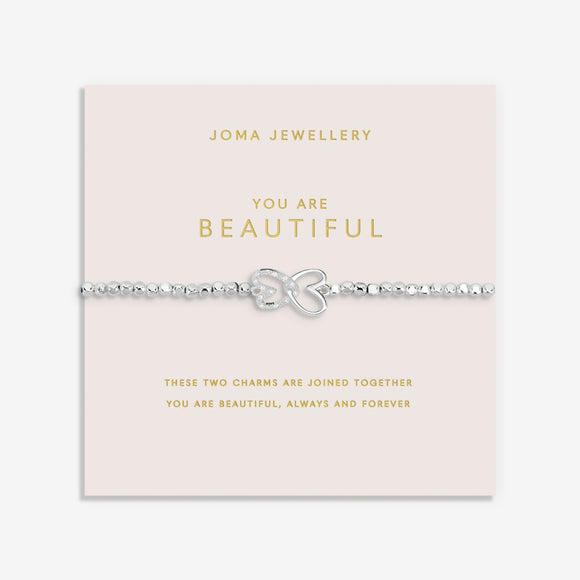 Joma Jewellery Forever Yours 'You Are Beautiful' Bracelet In Silver Plating