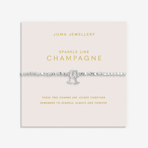 Joma Jewellery Forever Yours 'Sparkle Like Champagne' Bracelet In Silver Plating