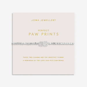 Joma Jewellery Forever Yours 'Perfect Paw Print' Bracelet In Silver Plating