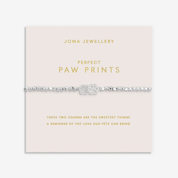 Joma Jewellery Forever Yours 'Perfect Paw Print' Bracelet In Silver Plating