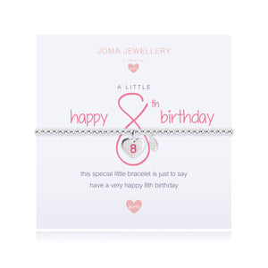 Joma Jewellery Happy 8th Birthday Kids Bracelet