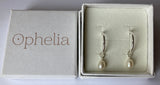 Ophelia Jewellery - Pearl Sterling Silver Hoop Earrings