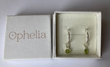 Ophelia Jewellery - Peridot Sterling Silver Hoop Earrings