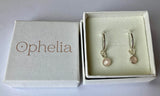 Ophelia Jewellery - Rose Quartz Sterling Silver Hoop Earrings