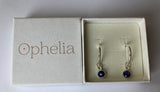 Ophelia Jewellery - Sapphire Sterling Silver Hoop Earrings