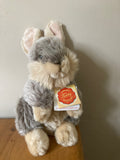 Teddy Hermann 937784 Bunny Sitting Grey 7,9"/20 cm, Soft Toy, Plush Toy