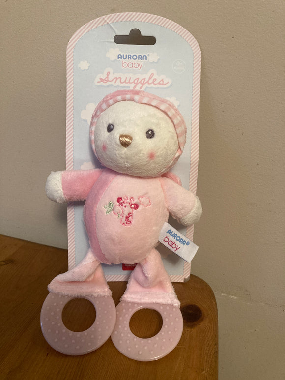 Aurora Snuggles Teether Pink