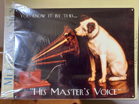 Enamel Sign 'His Masters Voice'