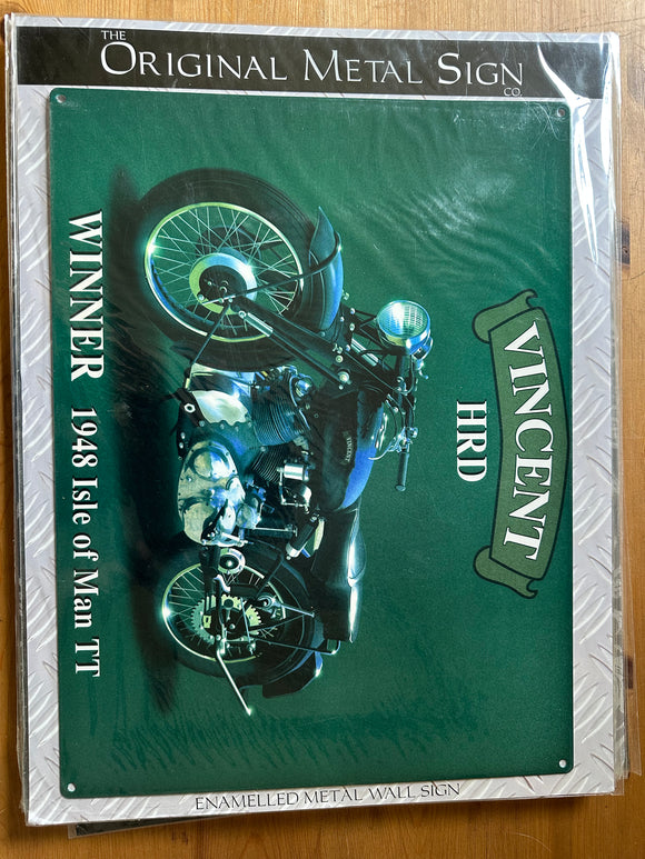 Enamel Sign 'Vincent '