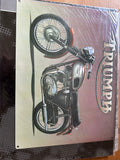 Enamel Sign Triumph Motor Bike