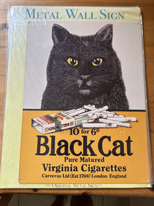 Enamel Sign The Black Cat