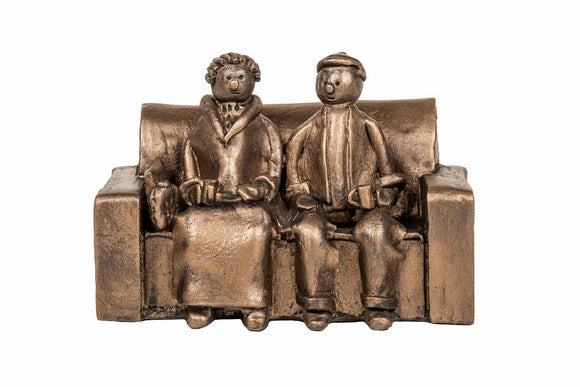 Frith Sculptures Couple on sofa  How about a cuppa - Frith IT001