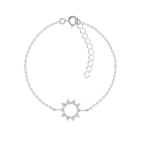 Sterling Silver Sun Bracelet with Gift Wrap