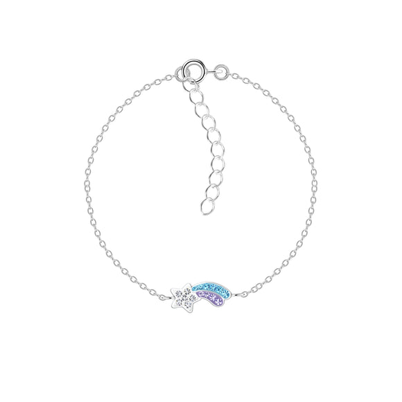 Children's Sterling Silver Shooting Star  Bracelet with Gift Wrap