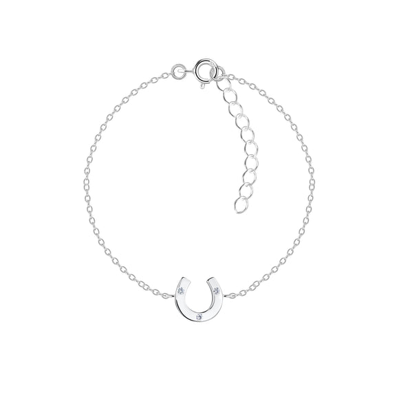 Sterling Silver Horseshoe Bracelet with Gift Wrap