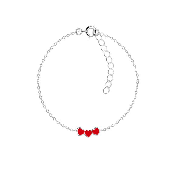 Children's Sterling Silver Heart Bracelet with Gift Wrap