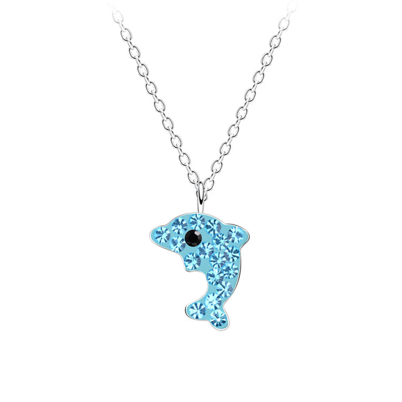 Children's Sterling Silver Dolphin Necklace with Gift Wrap.