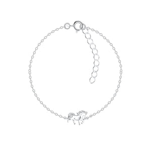Children's Sterling Silver Pony Bracelet with Gift Wrap