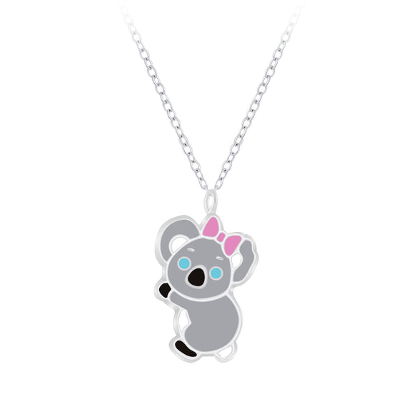 Children's Sterling Silver Koala Necklace with Gift Wrap.