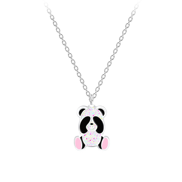 Children's Sterling Silver Panda Necklace with Gift Wrap.