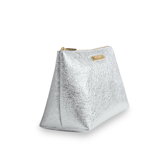 Katie Loxton Mia Metallic Silver Make Up Bag