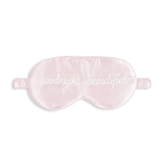 Katie Loxton SATIN EYE MASK - GOOD NIGHT BEAUTIFUL - pink - 11x21.5cm