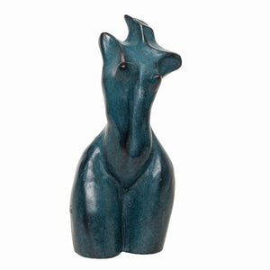 Frith Sculptures Marianne – female torso blue patina - LJ012