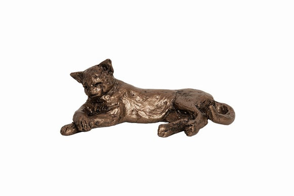 Frith Sculptures Sooty Cat Lying - MINIMA TMM015