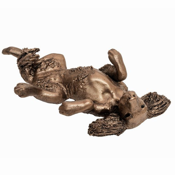 Frith Sculptures Spaniel exuberantly rolling - Frith VB089