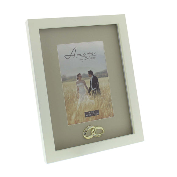 Amore Gold Plated Wedding Rings Photo Frame 6 x 4