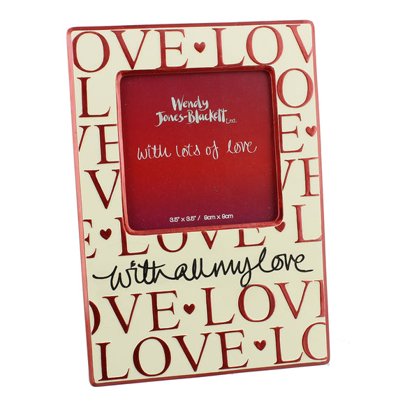 All My Love 3 x 3 Photo Frame