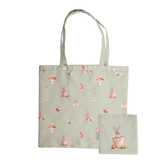 Wrendale  'Garden Friends' Rabbit Foldable Shopper Bag