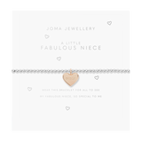 Children's A Little 'Fabulous Niece' Bracelet in Silver Plating And Rose Gold Plating By Joma Jewellery