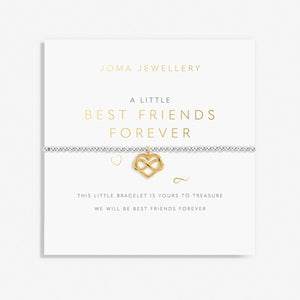 Children's A Little 'Best Friend Forever' Bracelet in Silver Plating And Gold Plating By Joma Jewellery